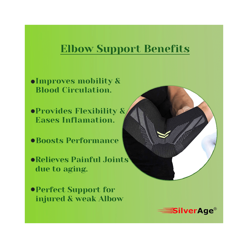 Haxor SilverAge Designer Elbow Support Black XL - Image 4