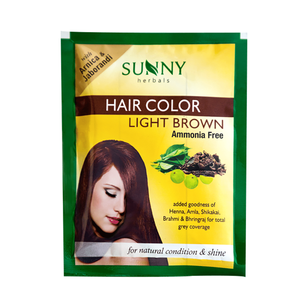 Sunny Herbals Hair Color Light Brown Sachet - Image 1