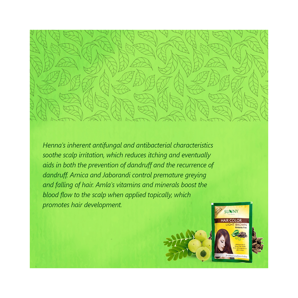 Sunny Herbals Hair Color Light Brown Sachet - Image 6