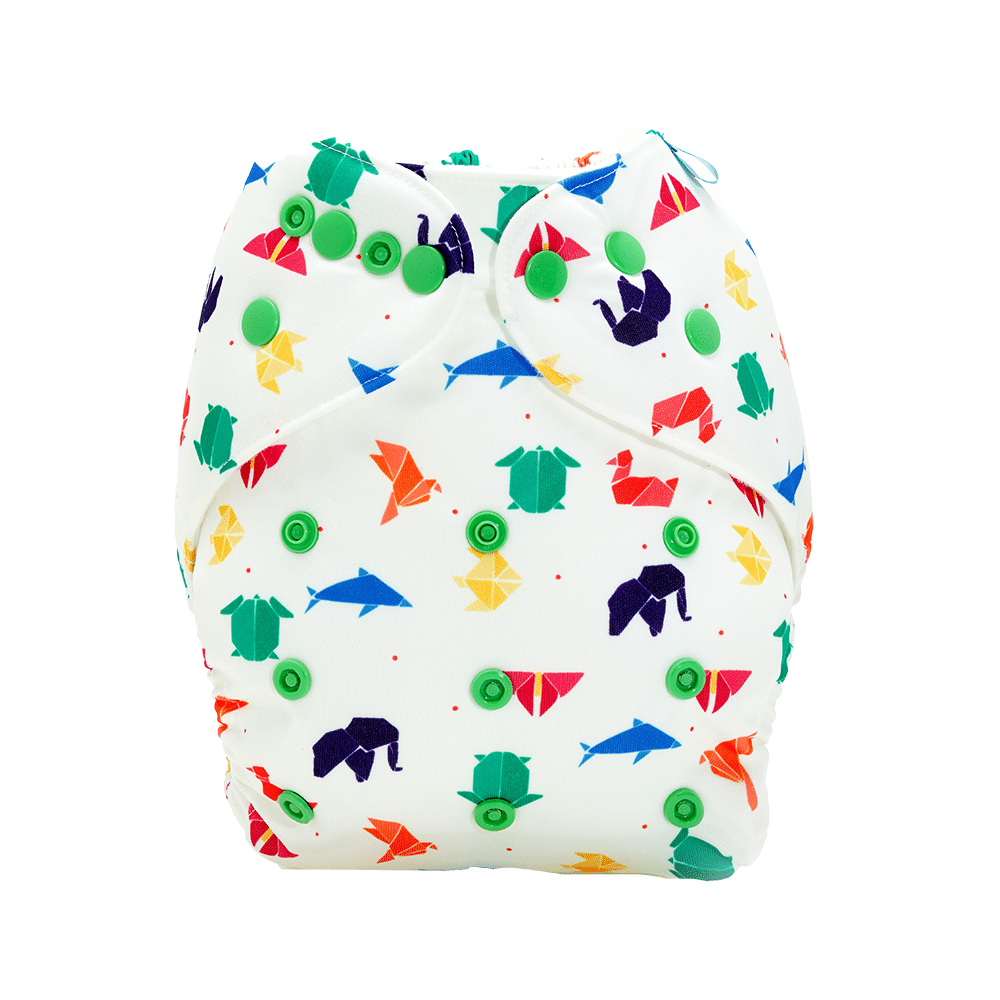 Bumberry Adjustable Reusable Cloth Diaper Cover Without Inserts Origami - Image 1