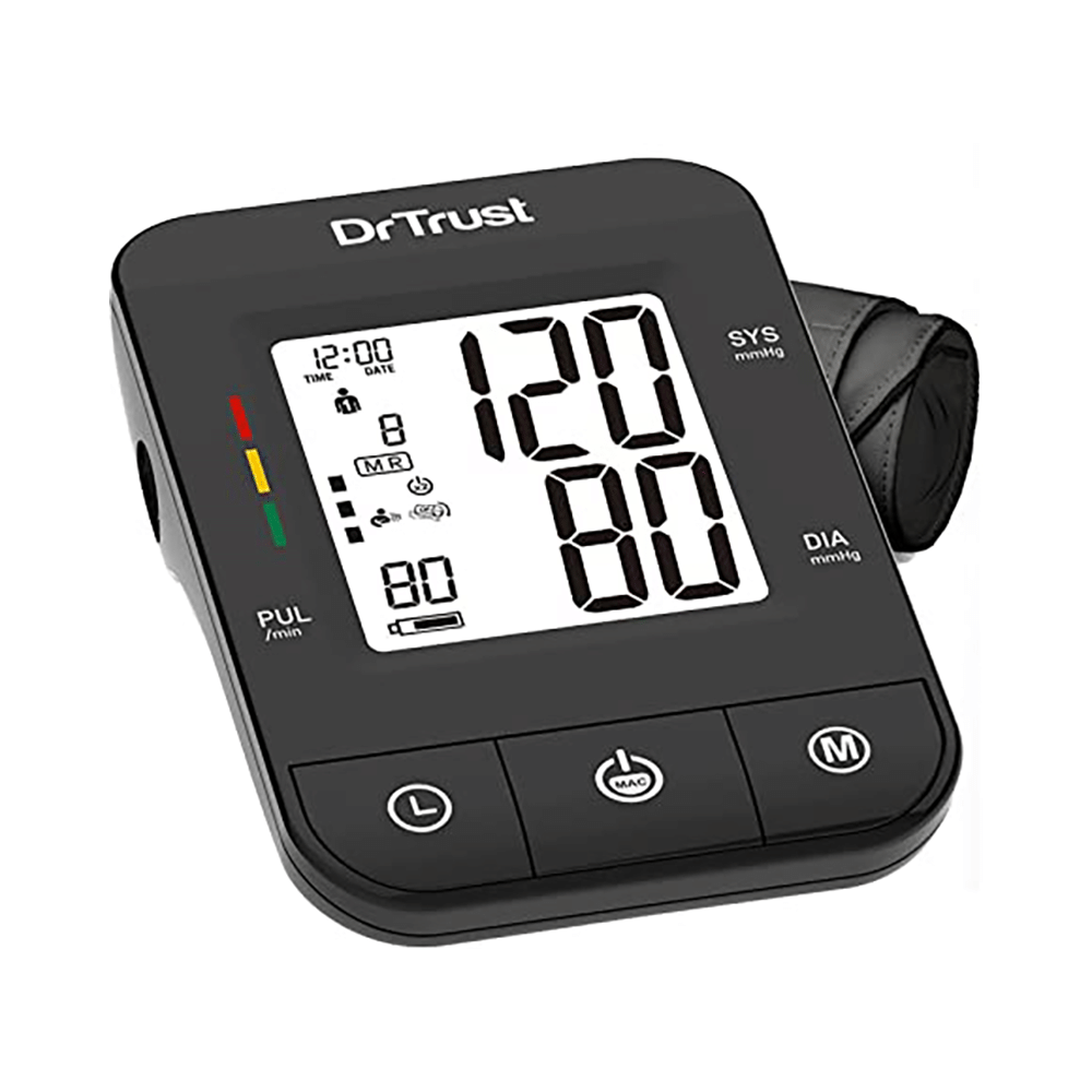 Dr Trust USA Fully Automatic A-One Galaxy Digital Blood Pressure Monitor (Micro Usb Compatible) Black - Image 1