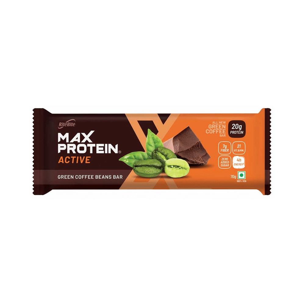 RiteBite Max Protein Active 20g Protein Bar Green Coffee - Image 3