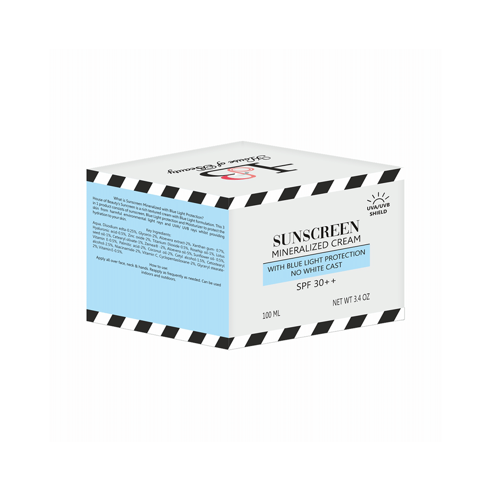 House of Beauty Sunscreen Mineralized Cream with Blue Light Protection SPF 30++ - Image 1