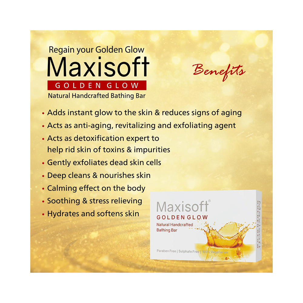 Maxisoft Golden Glow Bathing Bar (75gm Each) - Image 6