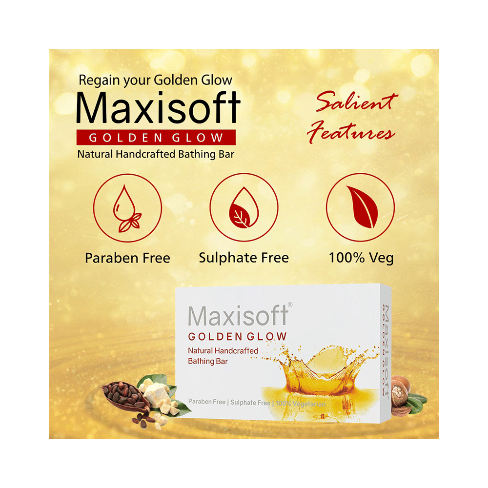 Maxisoft Golden Glow Bathing Bar (75gm Each) - Image 7