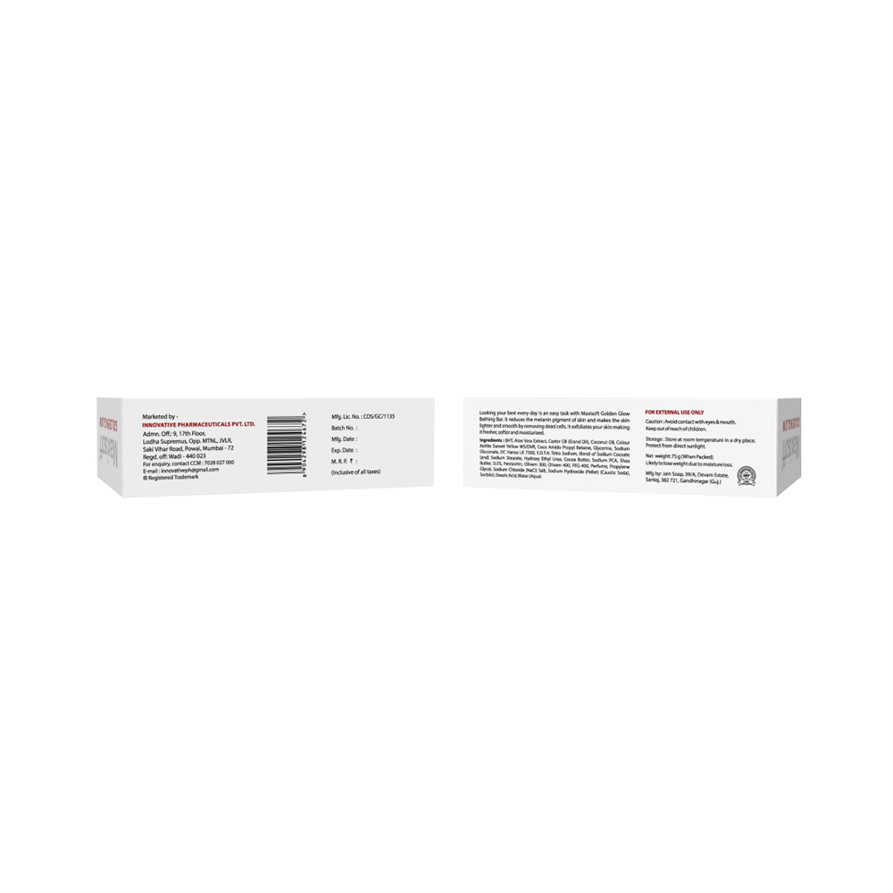 Maxisoft Golden Glow Bathing Bar (75gm Each) - Image 2