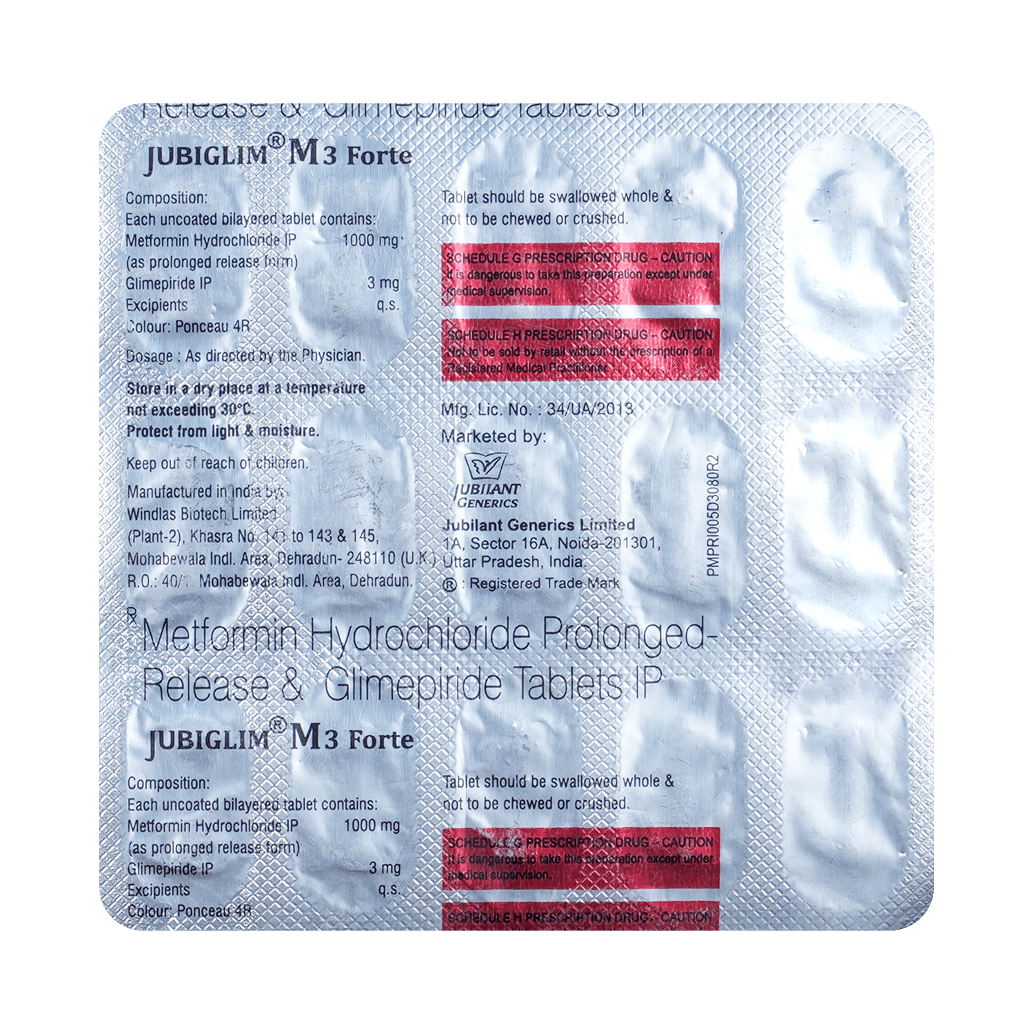 Jubiglim M Forte 3mg/1000mg Tablet PR - Image 3
