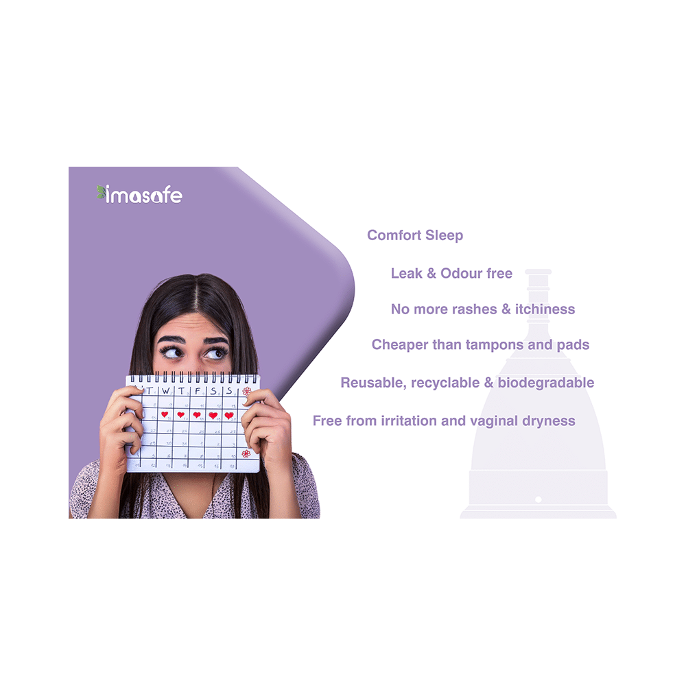 Imasafe Reusable Menstrual Cup Black Small - Image 4