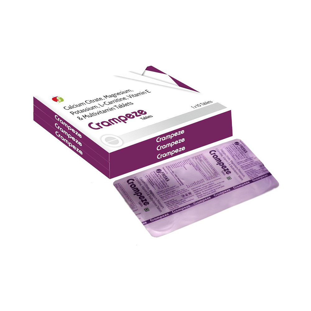 Crampeze Tablet with Calcium, Magnesium, Potassium, L-Carnitine & Multivitamins - Image 3