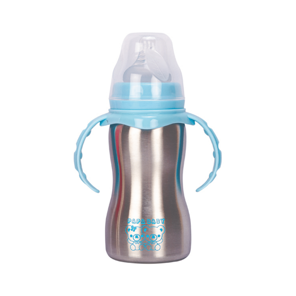 Mylo Essentials Stainless Steel Feeding Bottle with Sipper Blue - Image 1