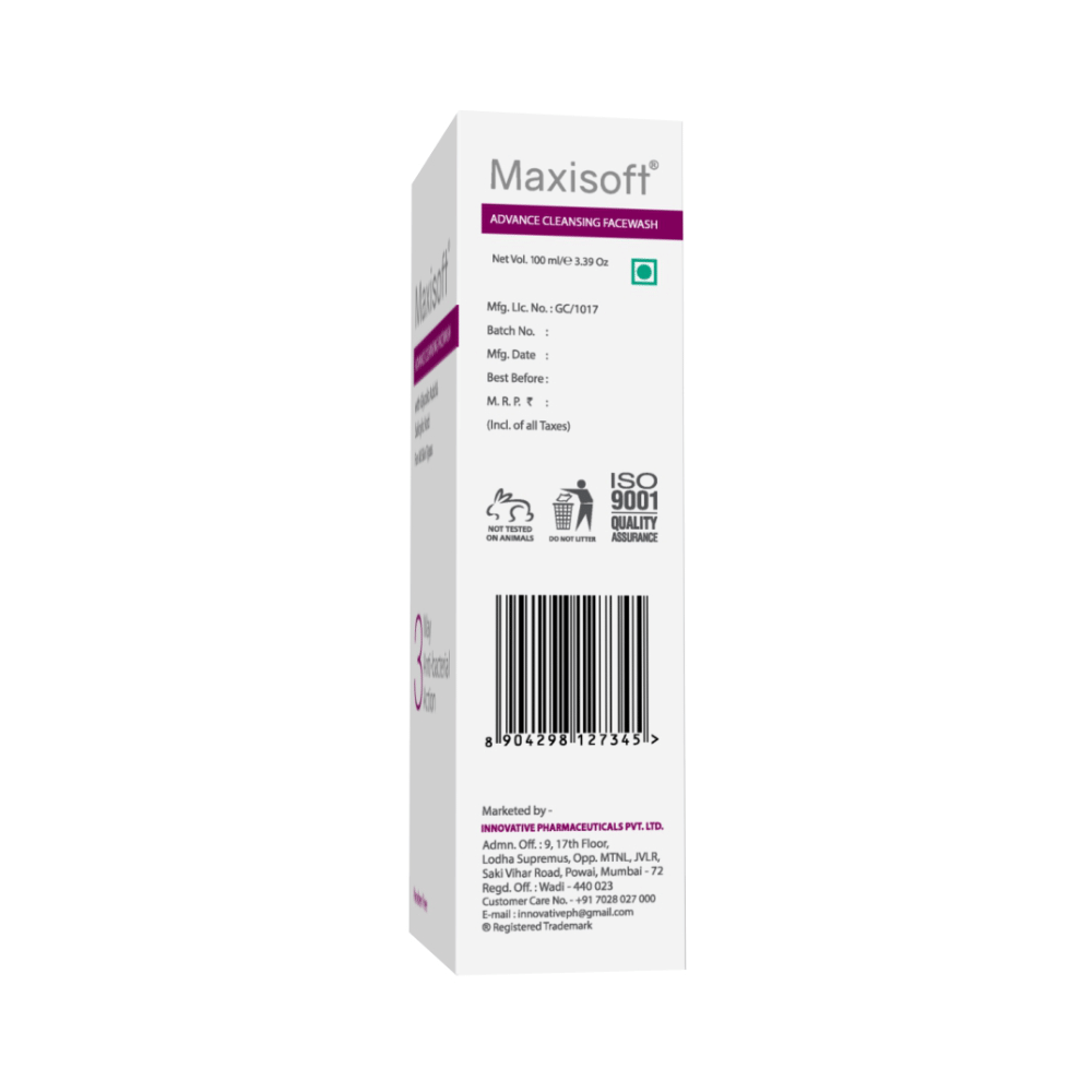 Maxisoft 3 Way Anti-Bacterial Action Advance Cleansing Face Wash (100ml Each) - Image 3