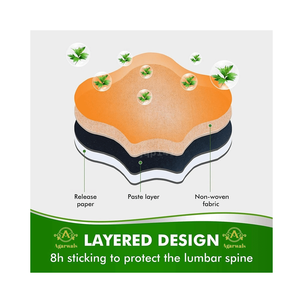 Agarwals Pain Relief Lumbar Vertebrace Herbal Patch (10 Each) - Image 3