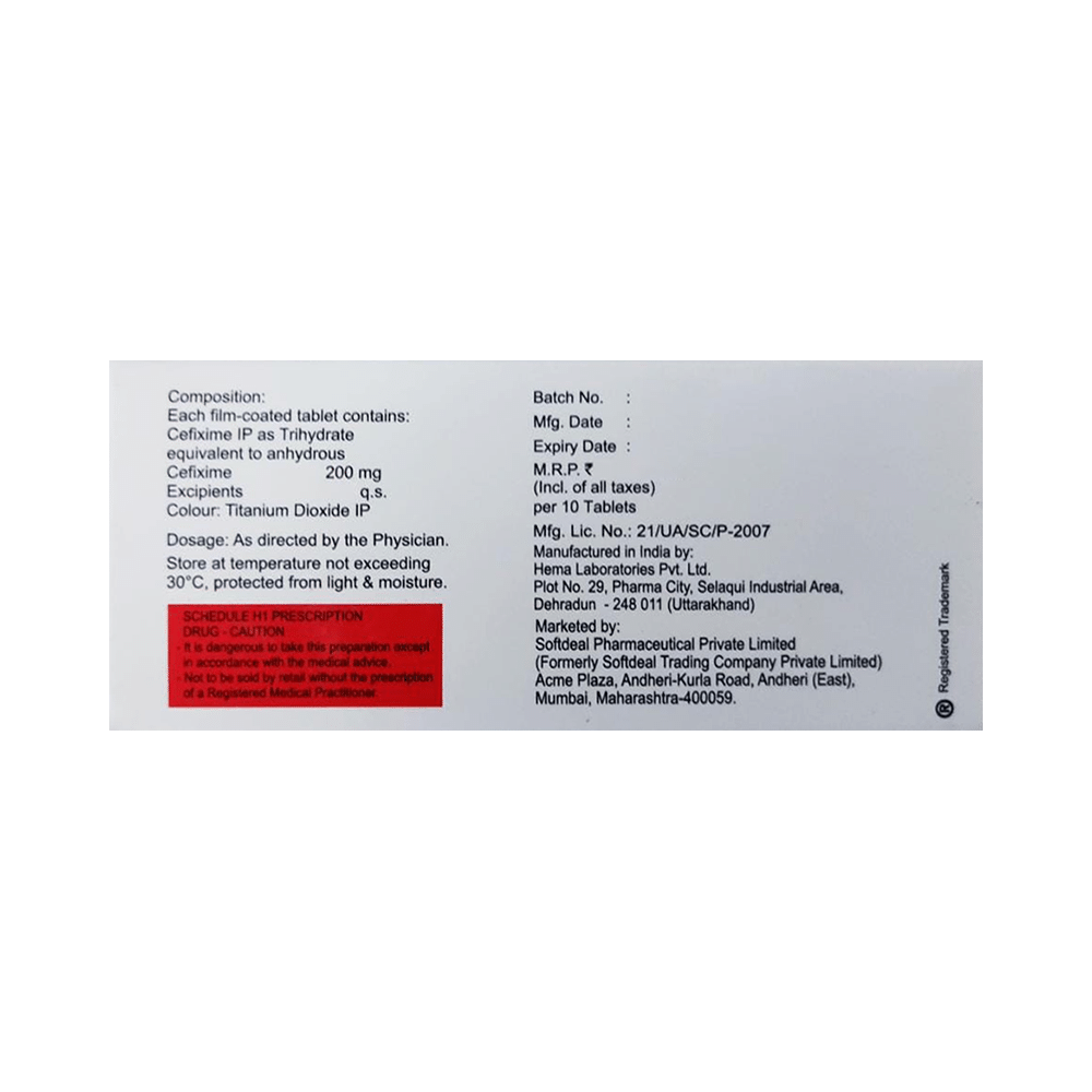 Stancef O 200mg Tablet - Image 2