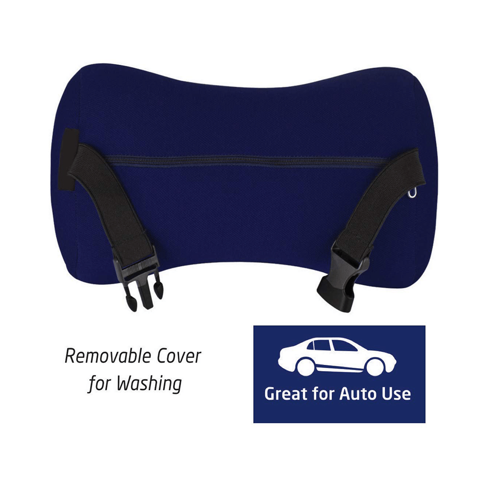 Grin Health Memory Foam Car Neck Pillow Blue - Image 2