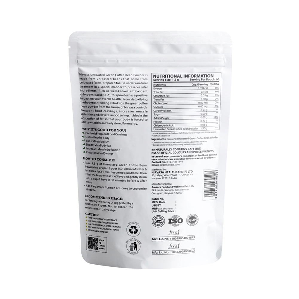 Nirvasa Green Coffee Bean Powder (100gm Each) - Image 2