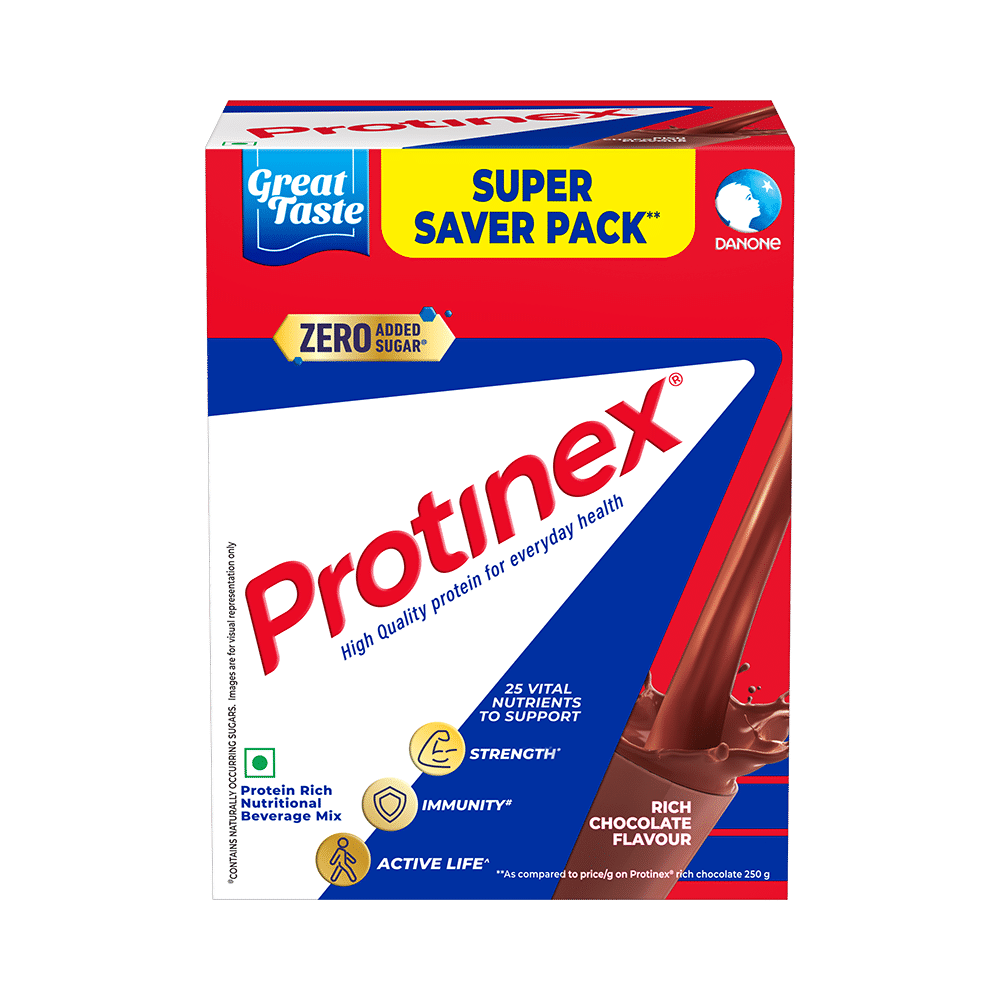 Protinex Protein Powder | Nutritional Drink for Immunity & Strength | Zero Added Sugar | Flavour Rich Chocolate - Image 1
