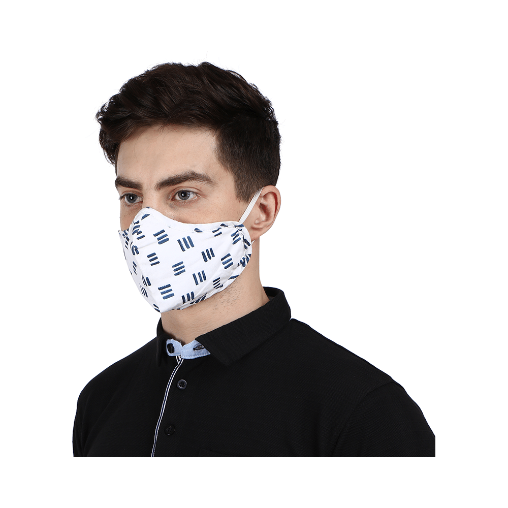 SilverPRO Cotton Mask Small Ocean Hues - Image 3