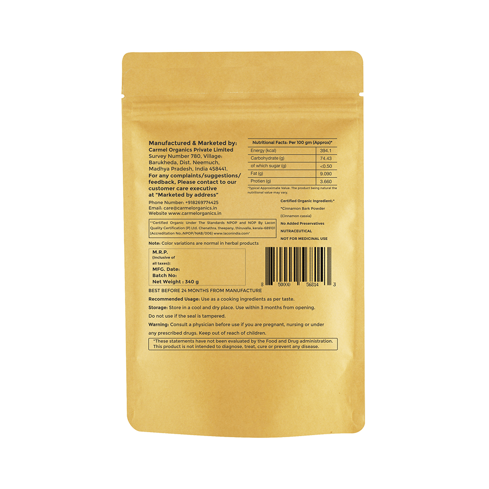 Carmel Organics 100% Organic Cinnamon Powder - Image 3