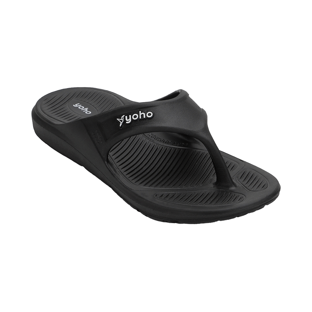 Yoho Lifestyle Acupressure Flip Flops for Men Classic Black 10 - Image 3