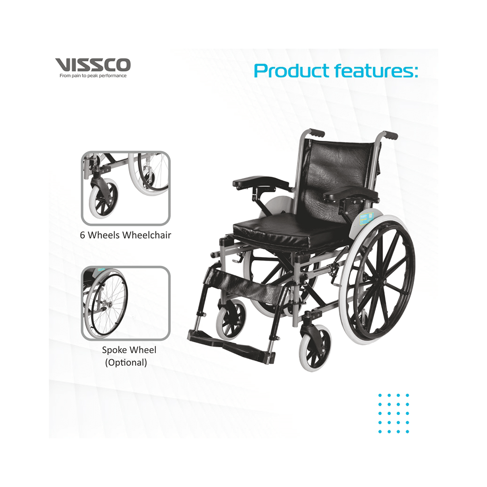 Vissco 2930 Imperio Wheelchair with Removable Mag Wheels Universal - Image 4