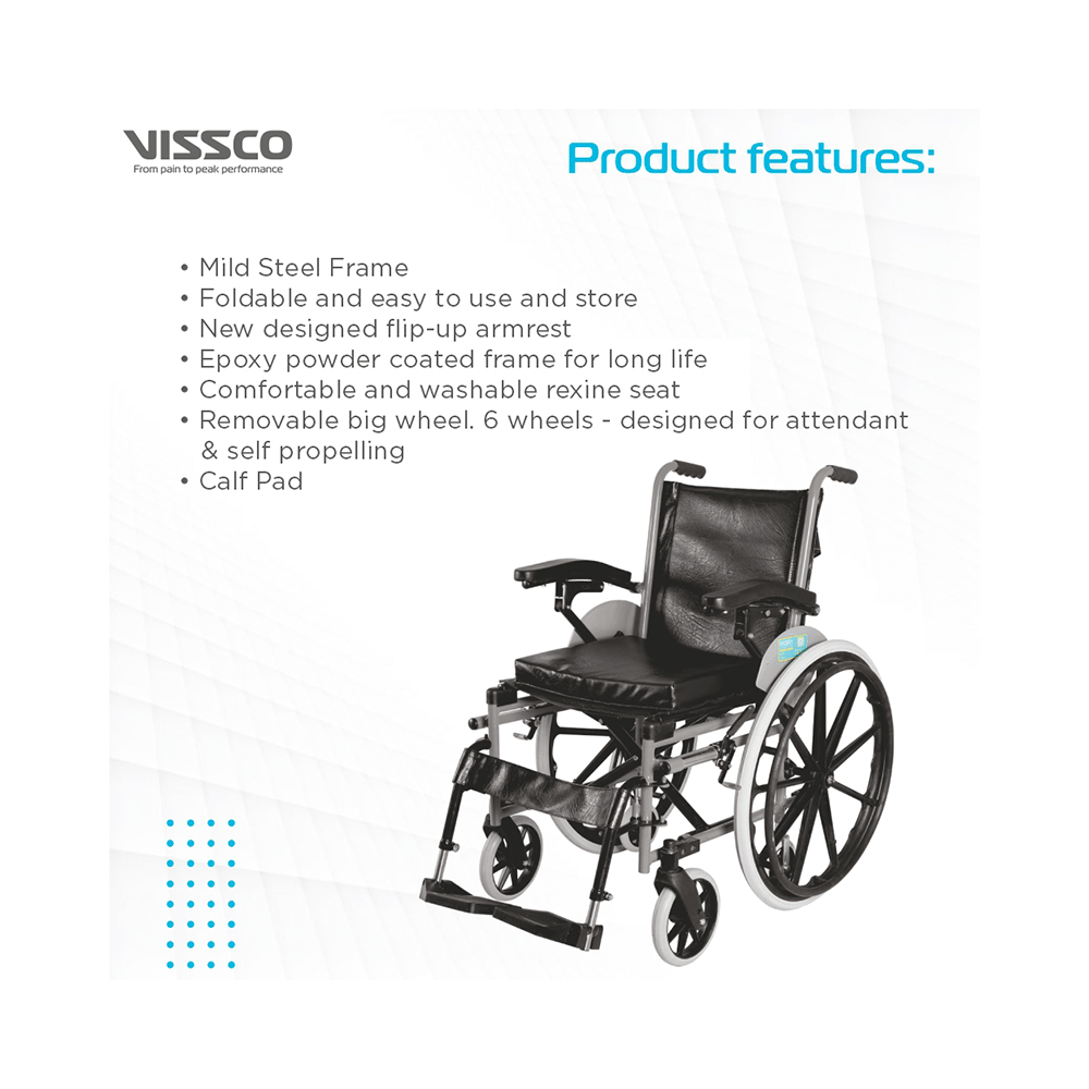 Vissco 2930 Imperio Wheelchair with Removable Mag Wheels Universal - Image 2