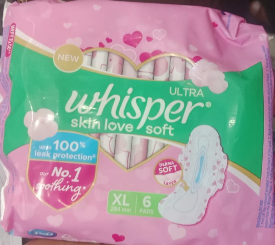 Whisper Ultra Skin Love Soft Pads XL - Image 1