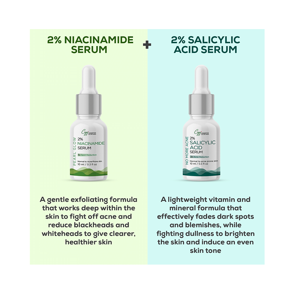 CGG Cosmetics Combo Pack of 2% Niacinamide Serum (10ml) & 2% Salicylic Acid Serum (10ml) - Image 3