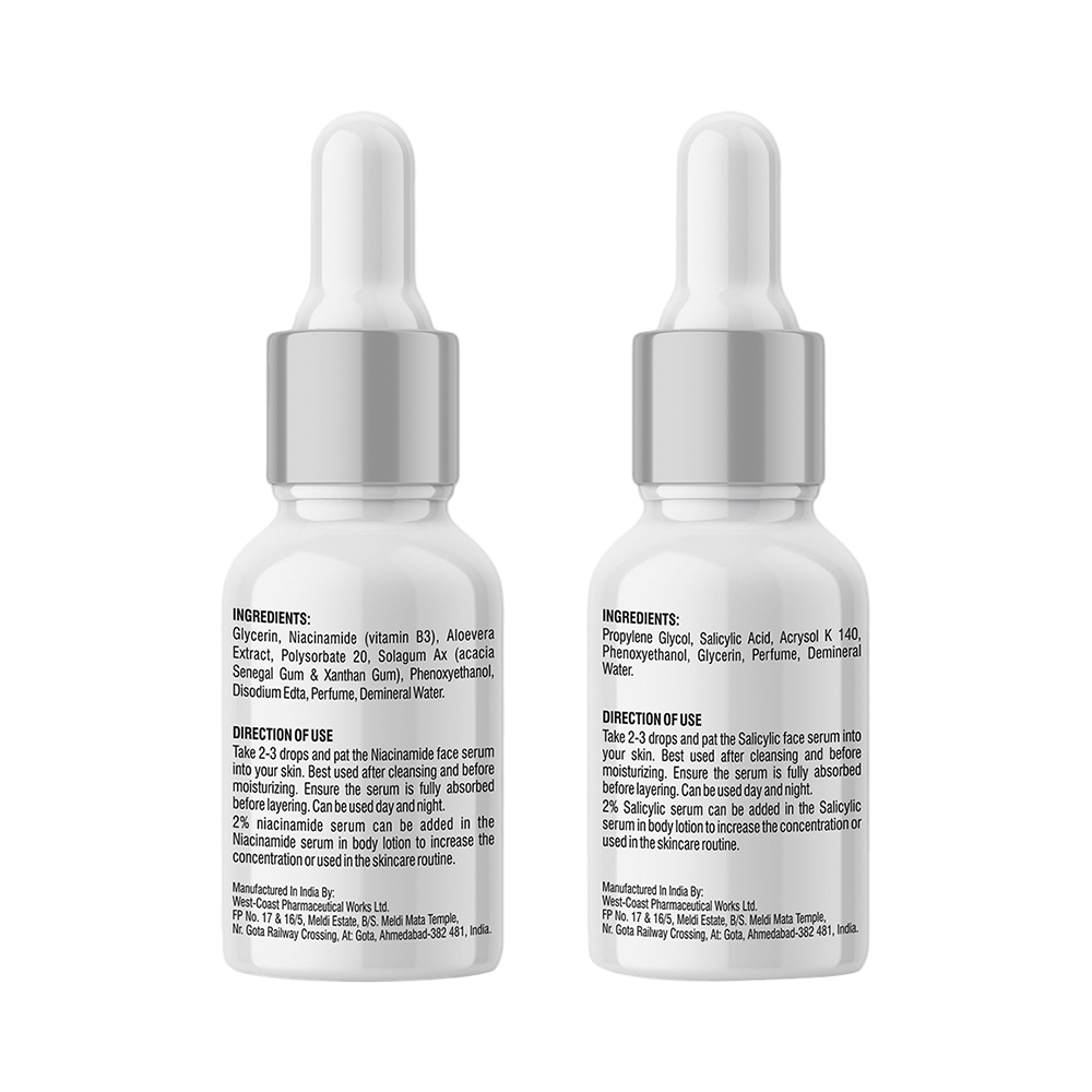 CGG Cosmetics Combo Pack of 2% Niacinamide Serum (10ml) & 2% Salicylic Acid Serum (10ml) - Image 2