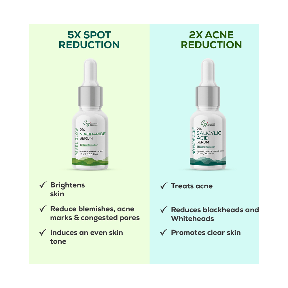CGG Cosmetics Combo Pack of 2% Niacinamide Serum (10ml) & 2% Salicylic Acid Serum (10ml) - Image 4