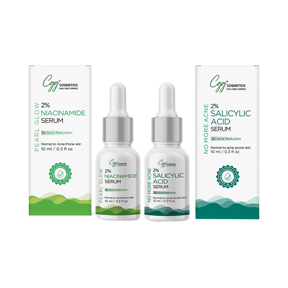 CGG Cosmetics Combo Pack of 2% Niacinamide Serum (10ml) & 2% Salicylic Acid Serum (10ml) - Image 1