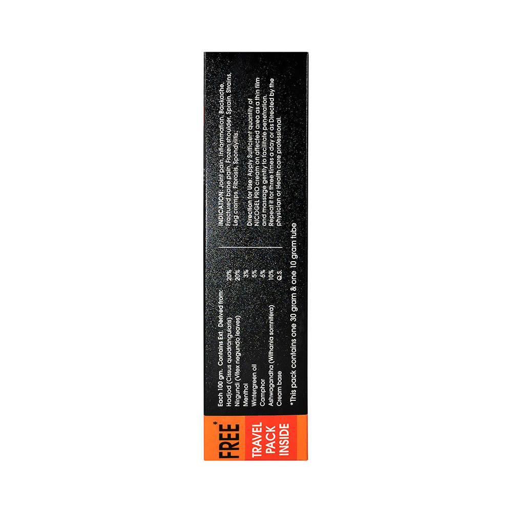 Nicogel Pro Rub & Relax Free Travel Pack Inside (30gm Each) - Image 2