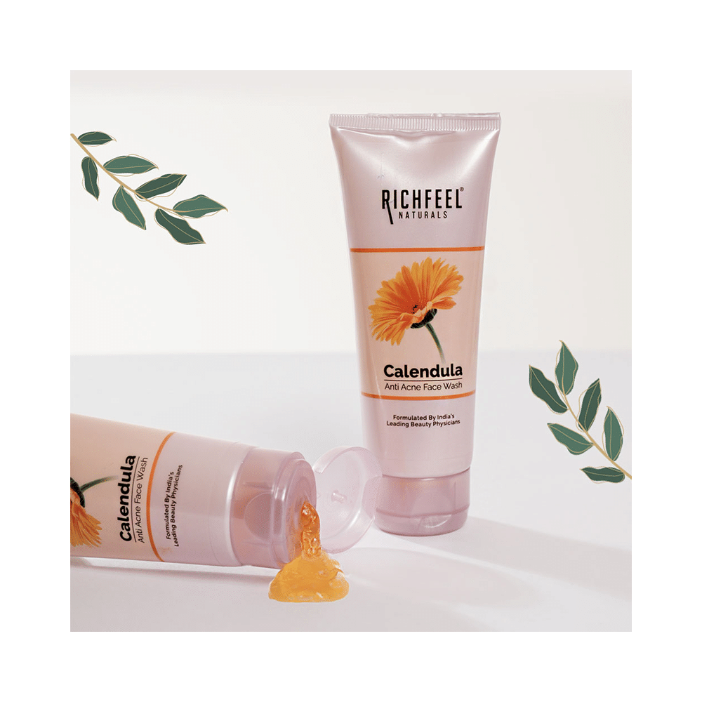 Richfeel Naturals Calendula Anti Acne Face Wash (100gm Each) - Image 6