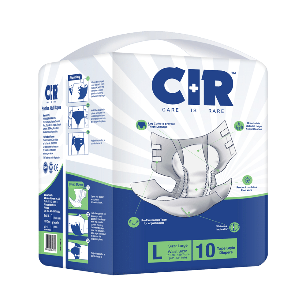CIR Premium Adult Unisex Diaper with Aloe Vera | Size Large - Image 2