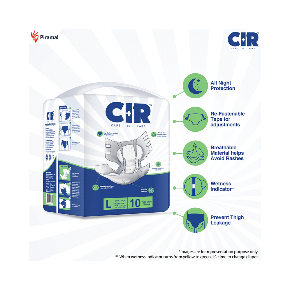 CIR Premium Adult Unisex Diaper with Aloe Vera | Size Large - Image 3