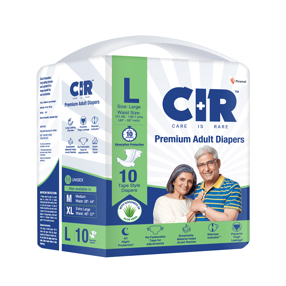 CIR Premium Adult Unisex Diaper with Aloe Vera | Size Large - Image 1