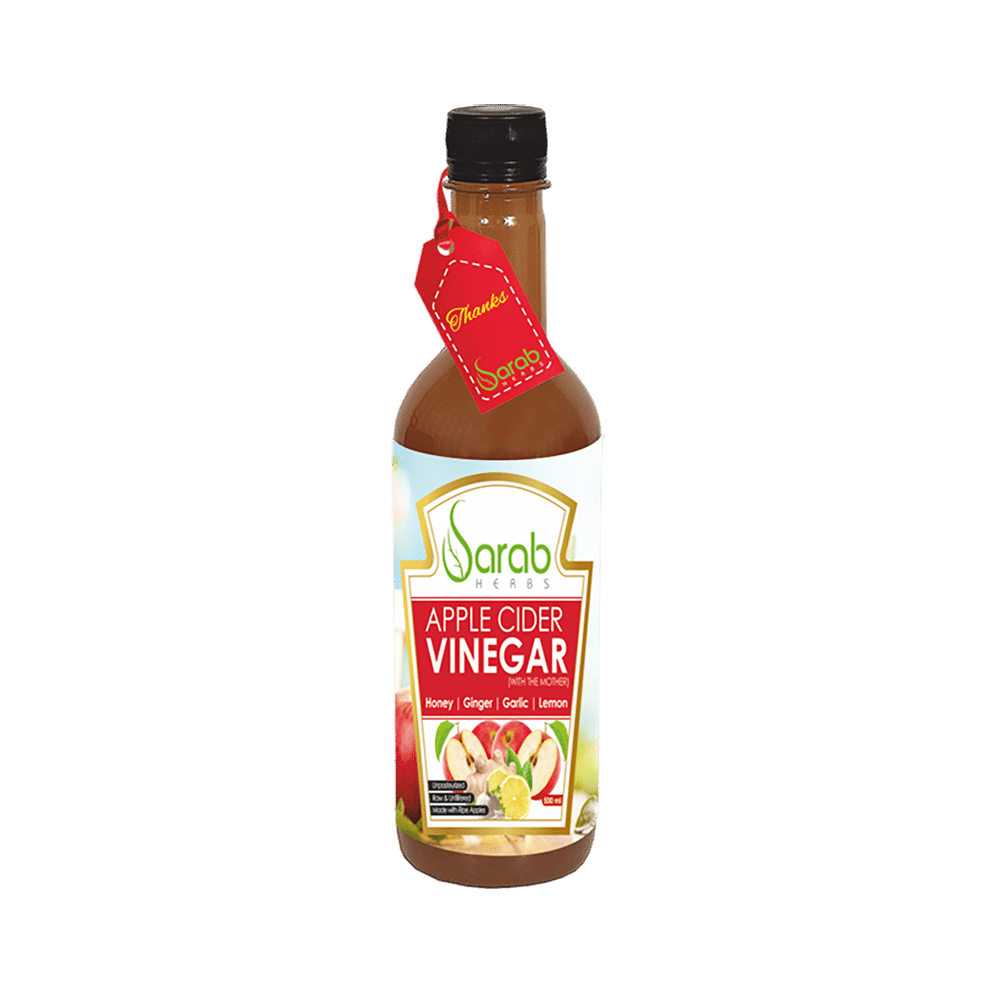 Sarab Herbs Apple Cider Vinegar with the Mother, Honey, Ginger, Garlic & Lemon