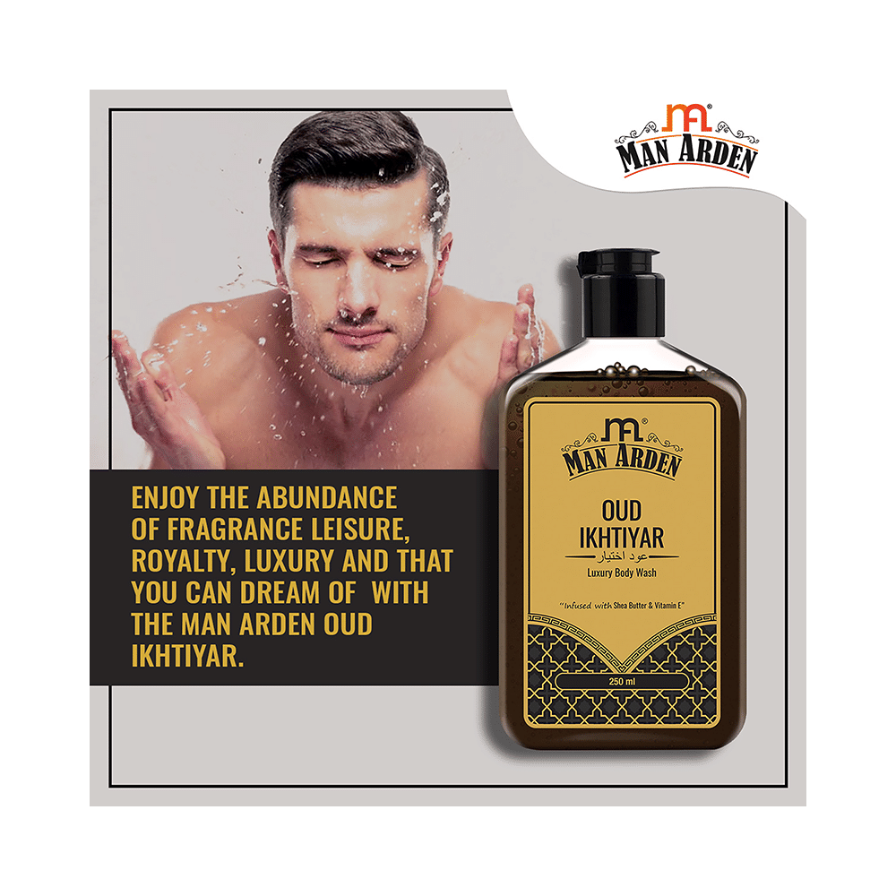 Man Arden Oud Ikhtiyar Luxury Body Wash - Image 5