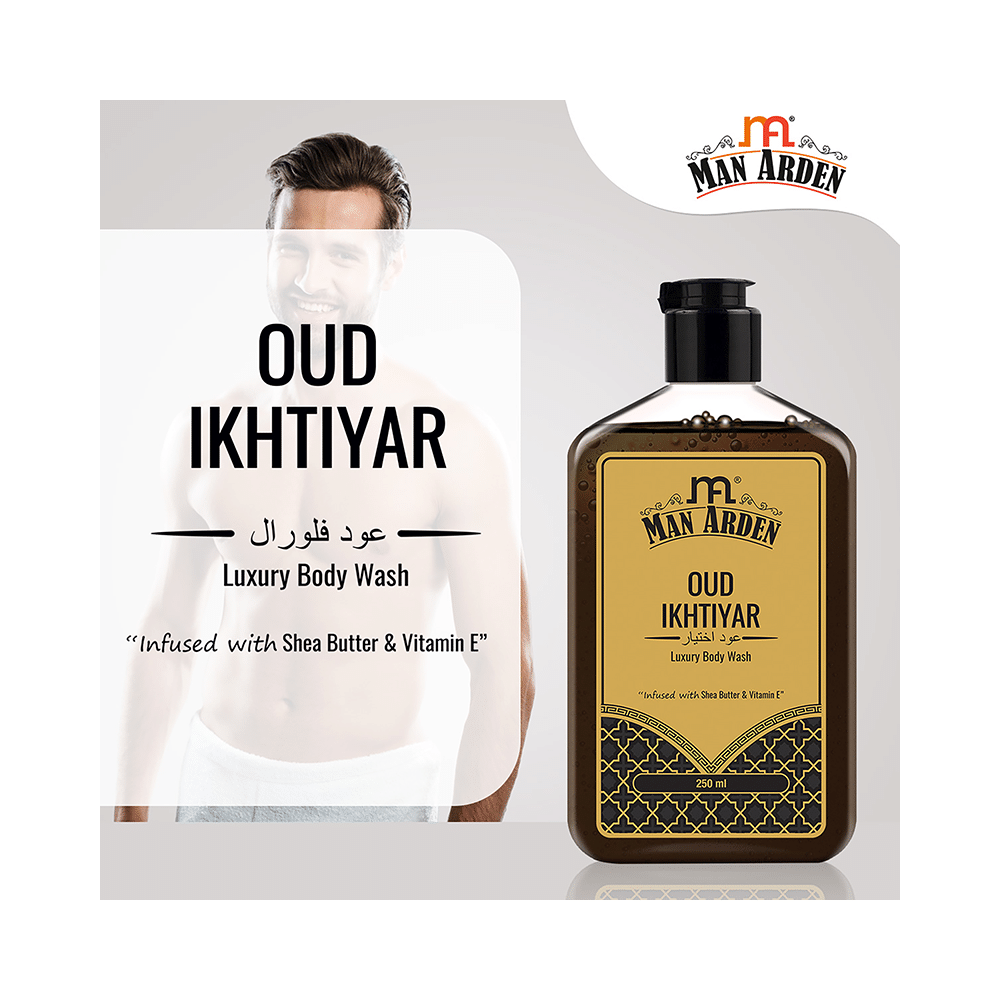 Man Arden Oud Ikhtiyar Luxury Body Wash - Image 3