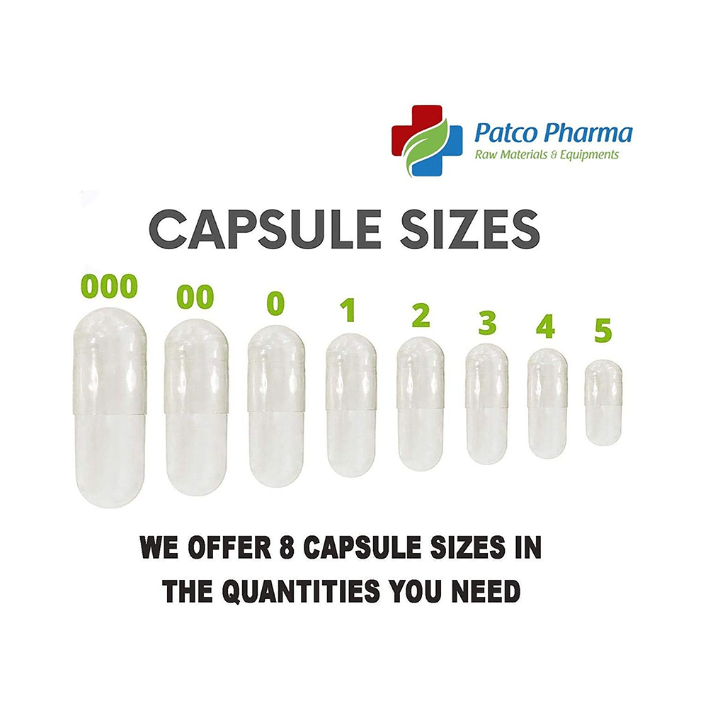 Patco Pharma Empty Hard Gelatin Capsule Size 0 Clear - Image 4