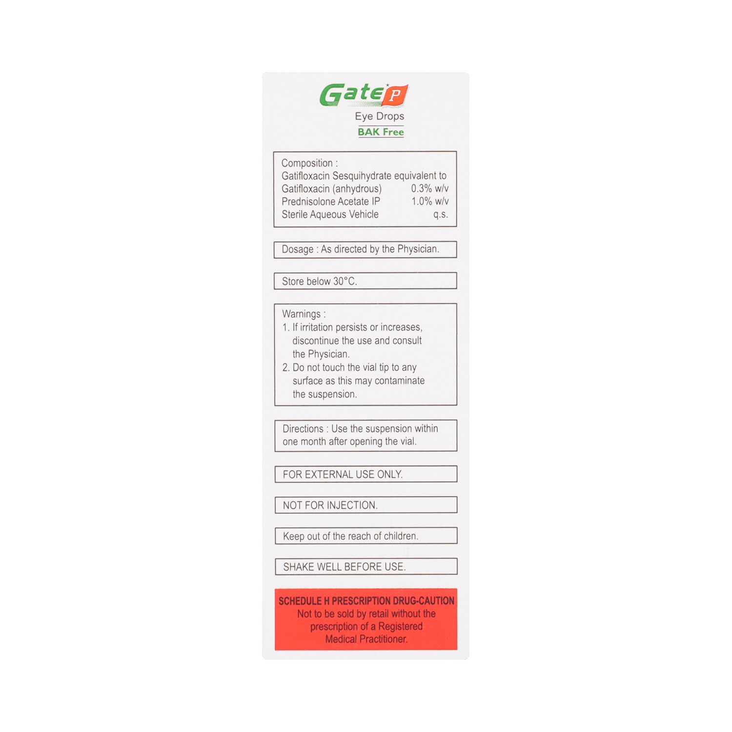 Gate P Eye Drop BAK Free - Image 3