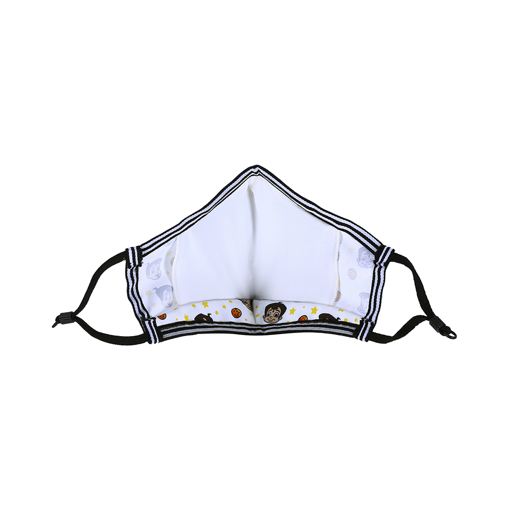 Vibe Chhota Bheem Premium Re-Usable Face Mask for Kids with 25 Filters Free Size Star - Image 2