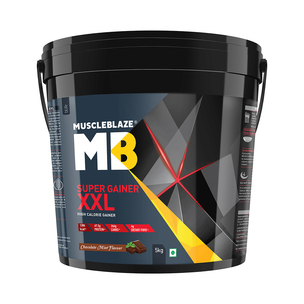 MuscleBlaze Super Gainer XXL for Muscle Growth | No Added Sugar | Chocolate Mint - Image 1