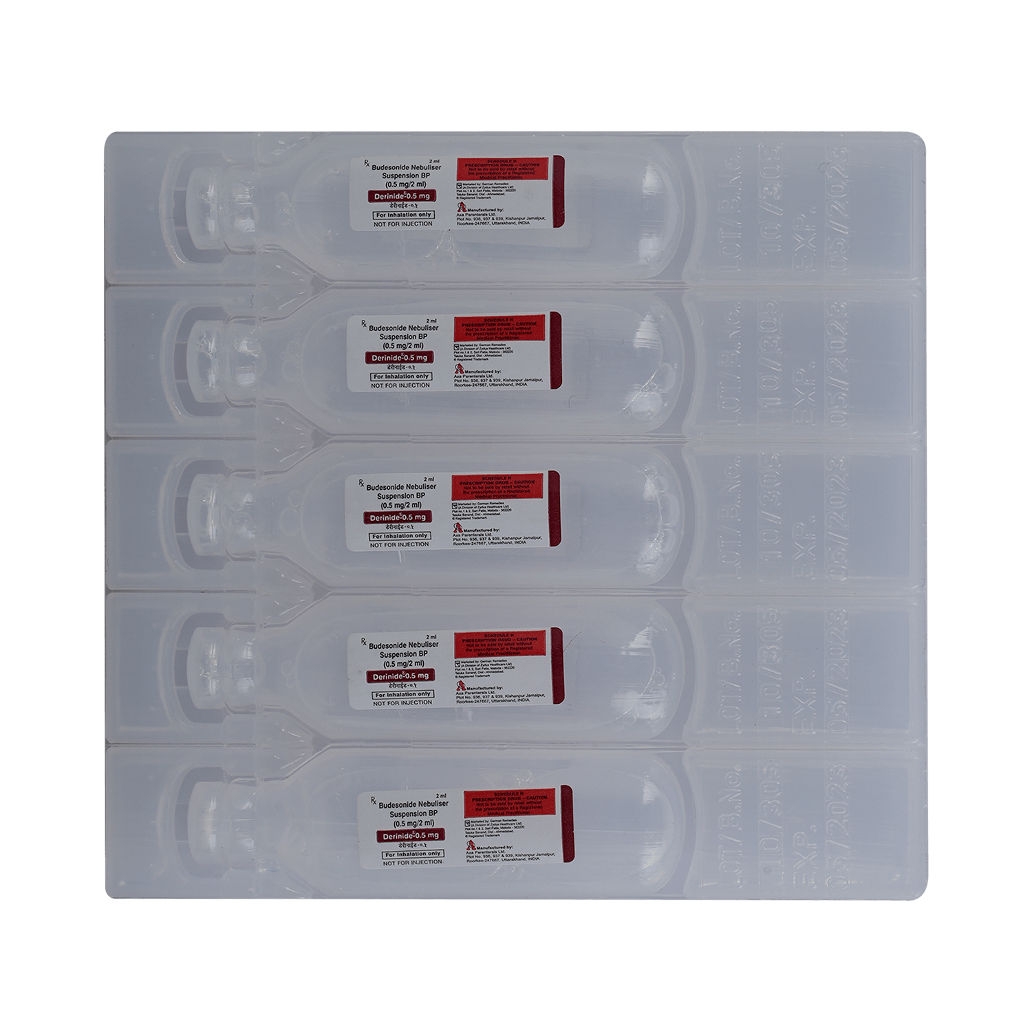 Derinide 0.5mg Respules (2ml Each) - Image 3
