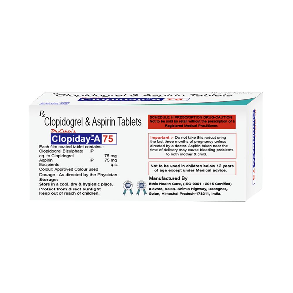 Clopiday-A 75 Tablet - Image 2