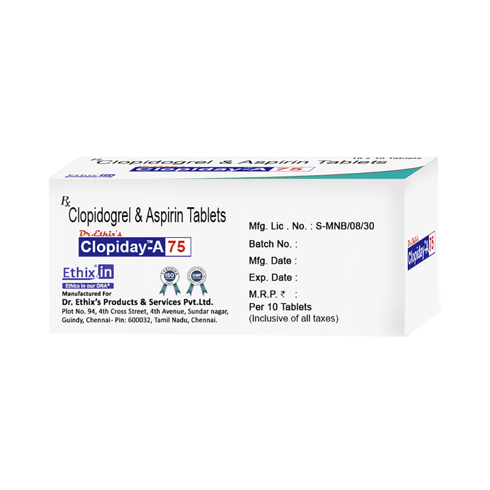 Clopiday-A 75 Tablet - Image 3