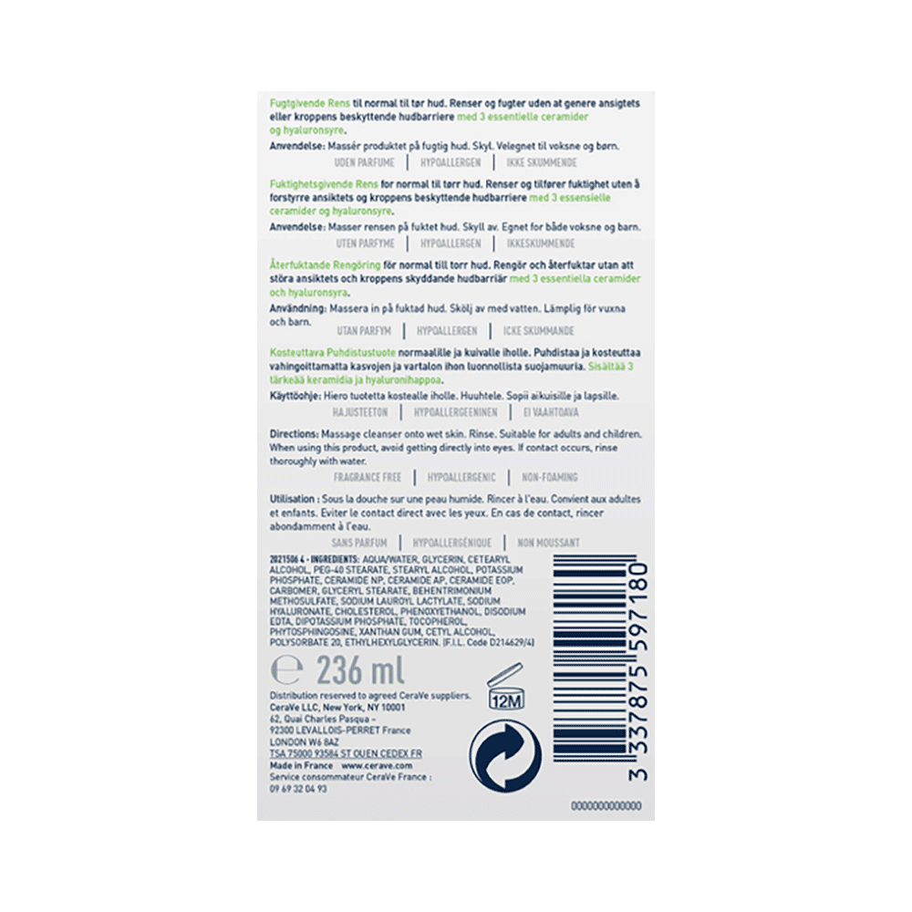 CeraVe Hydrating Cleanser For Normal & Dry Skin - Image 3