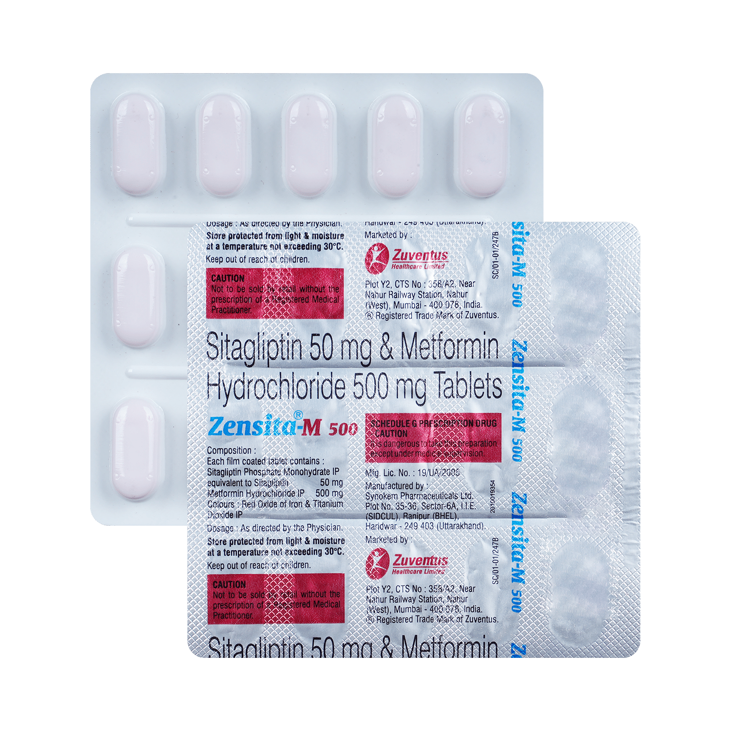 Zensita M 50mg/500mg Tablet - Image 1