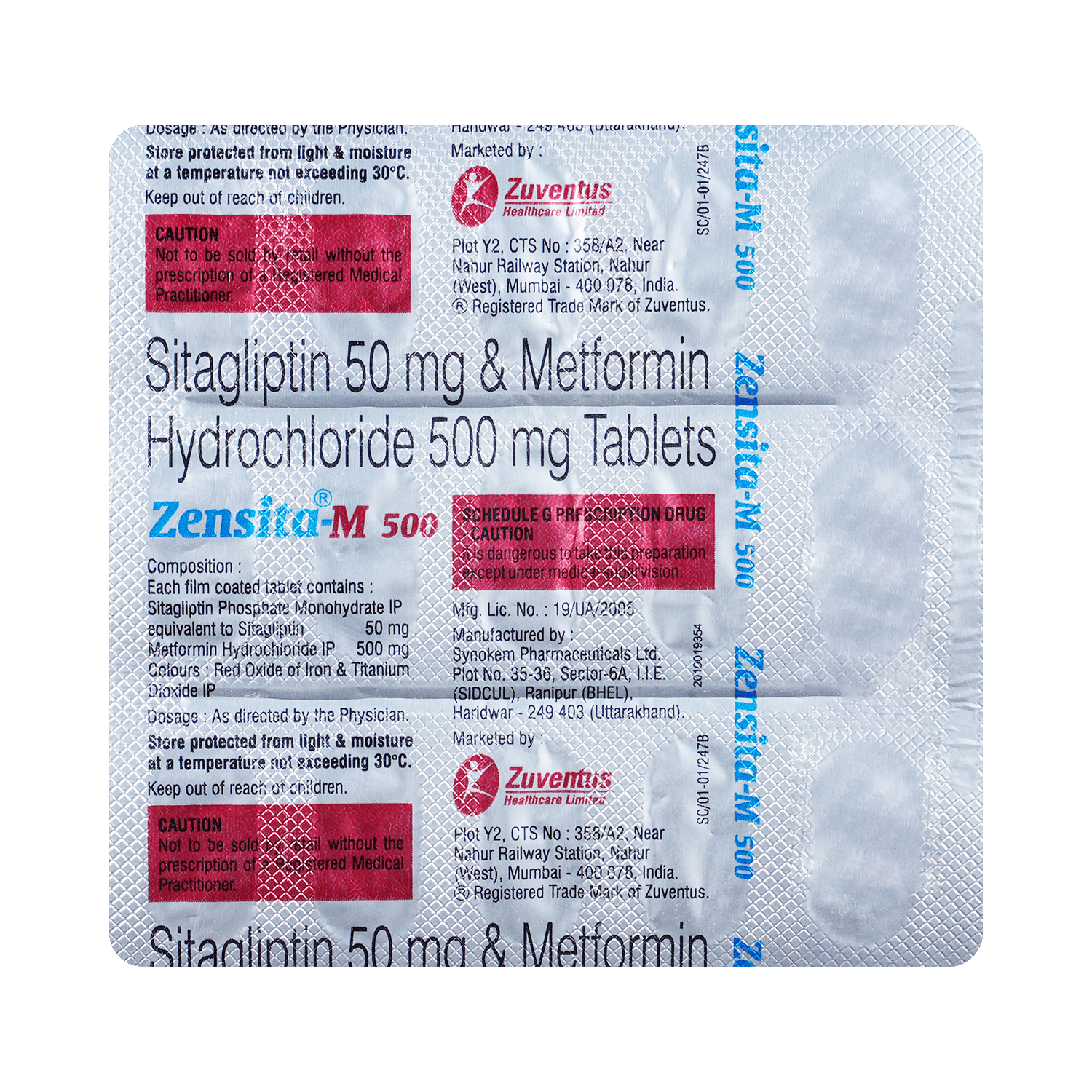 Zensita M 50mg/500mg Tablet - Image 3