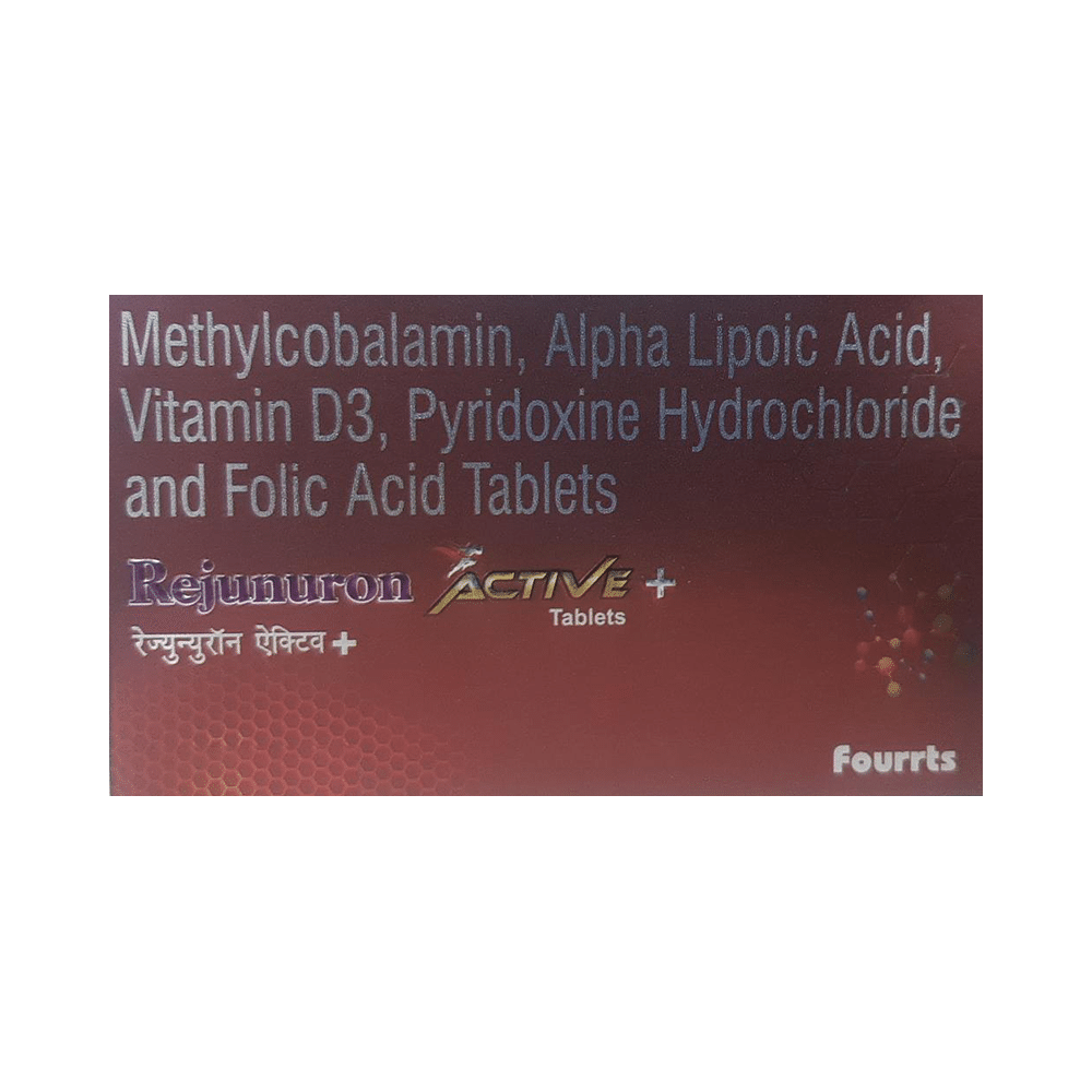 Rejunuron Active + | With Methylcobalamin, ALA, Vitamin D3 & Folic Acid | Tablet - Image 1