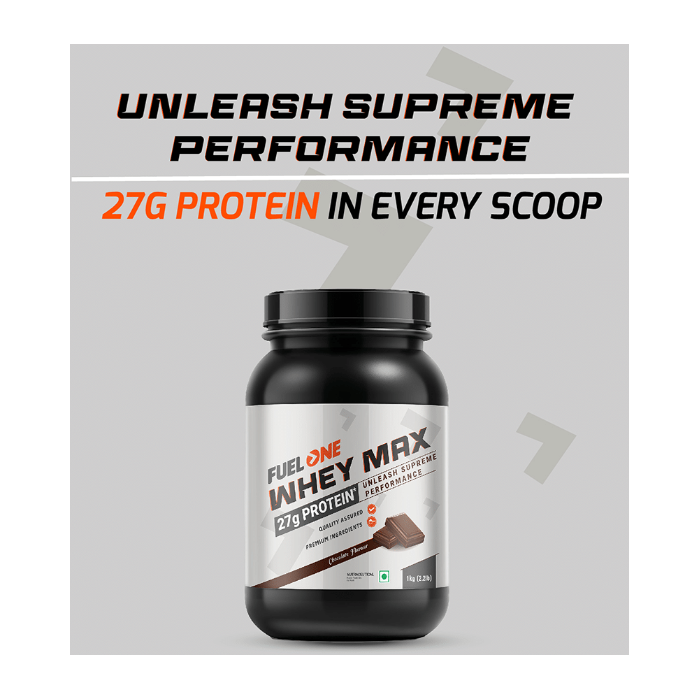 Fuel One Whey Max, Whey Protein Concentrate & Whey Protein Isolate Powder Chocolate - Image 6